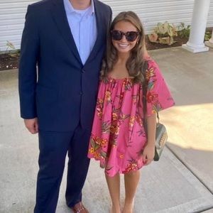 Pink Free People Mini Dress - Size large but I am an XS/S